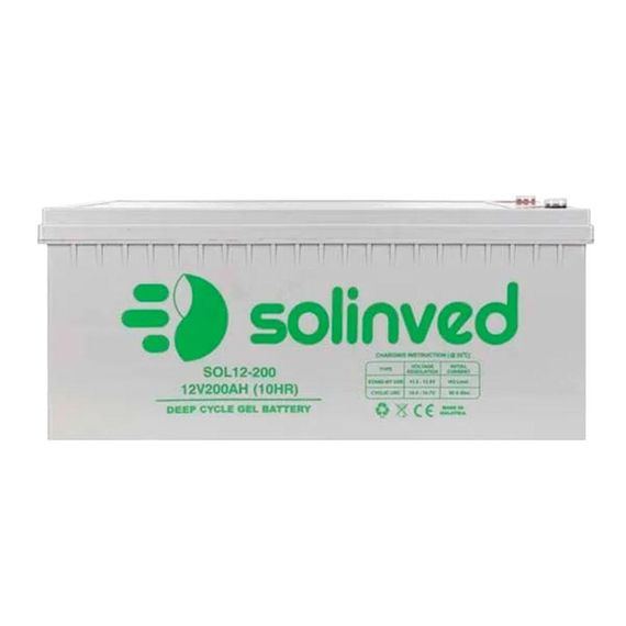 Аккумуляторная батарея SOLINVED 200-12 GEL 12V 200A h (522x240x224) | Зображення 1