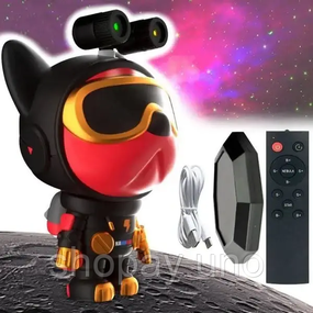 Лазерний проектор - нічник Собака-астронавт Nebula Dog Projector ∙ Проекція космосу та зоряного неба