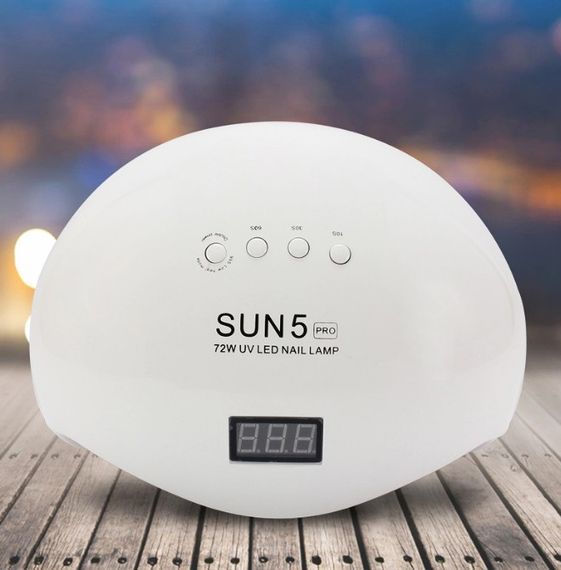 Лампа UVLED SUN 5 PRO 72 Вт на дві руки для манікюру | Зображення 1