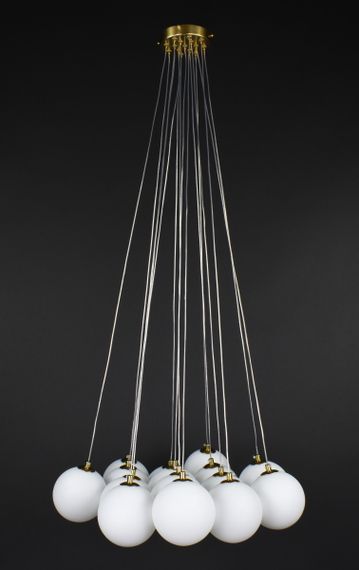 Люстра підвісна на 15 лампочок 27836 Латунь 35-110х52х52 см.