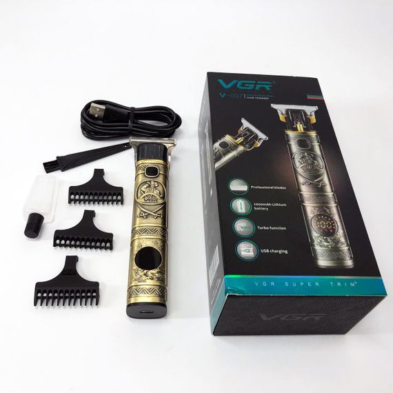 Машинка для стрижки волосся та бороди VGR V-097. Колір: срібний | Зображення 6