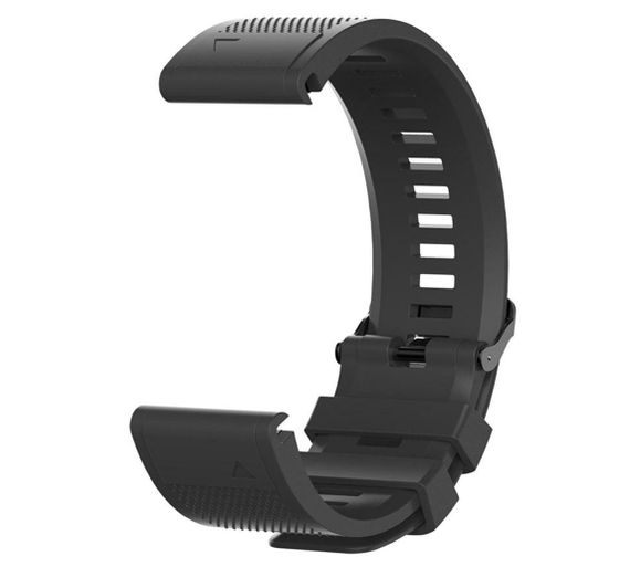 Силиконовый ремешок Primo для часов Garmin Fenix 8 51mm / Fenix 7X / Fenix 7X Pro - Black | Зображення 1