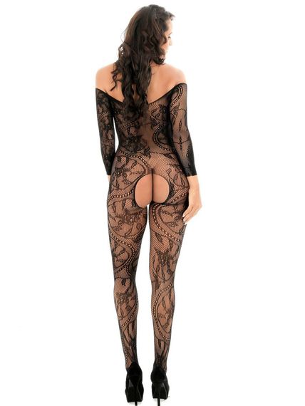 БодіСтокінг (Боді комбінезон Сітка) Babydoll 46 Чорний 8023 | Зображення 8