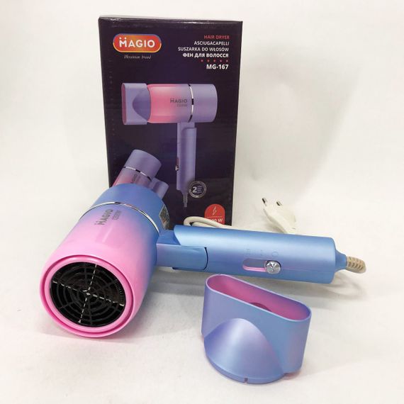 Фен MAGIO MG-167, Електричний фен для сушіння волосся, Легкий професійний фен, Жіночий фен для волосся | Зображення 6