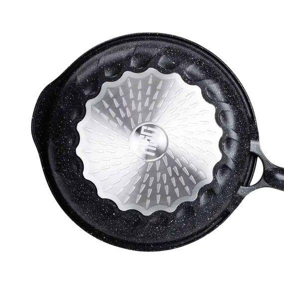 Алюмінієва сковорода 2,8 л з мармуровим покриттям антипригарним Ø 28 см товсте дно MGC чорний HP-4-420B | Зображення 4