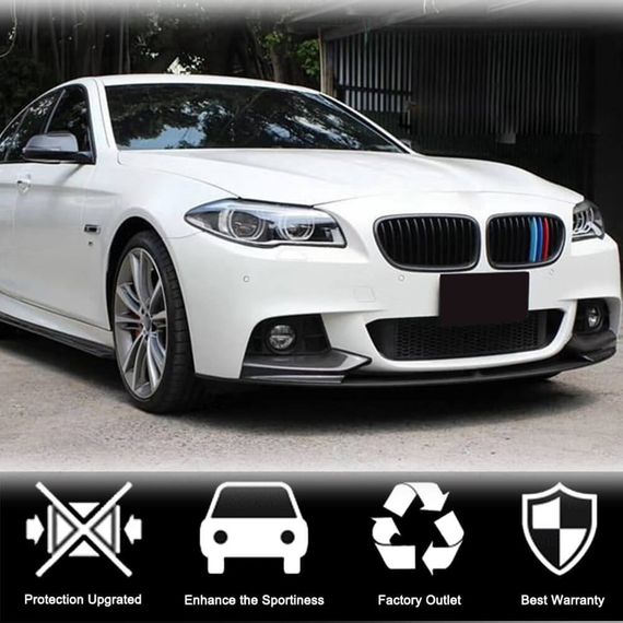 Накладка на передній бампер Lip V3 (для F10 M-Sport, Карбон) для BMW 5 серія F-10/11/07 2010-2016 рр | Зображення 1