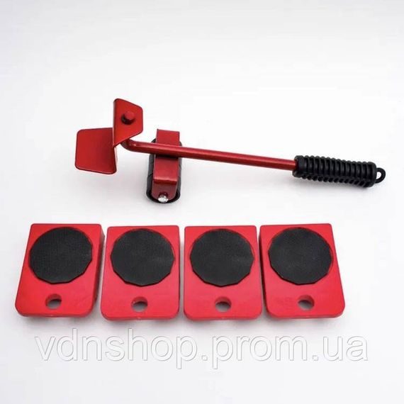 Набір для переміщення меблів та великогабаритних предметів Moving Helpers (червоний, 5 предметів) HK-43 | Зображення 1