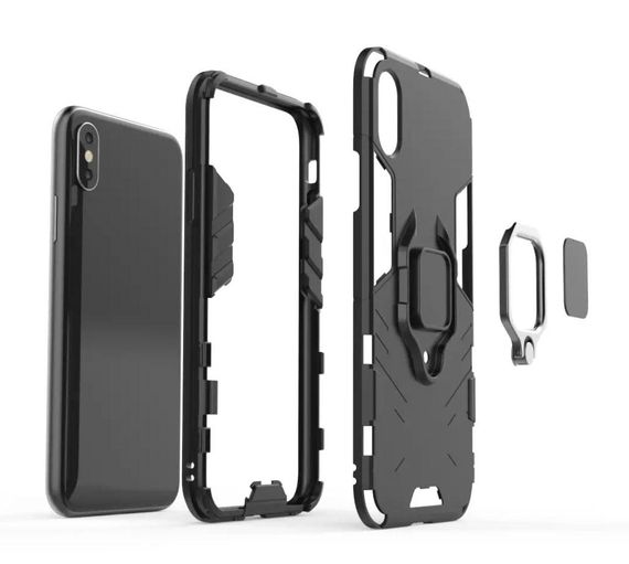 Чехол бампер Primolux Ring Armor для Apple iPhone Xs Max - Black | Зображення 4