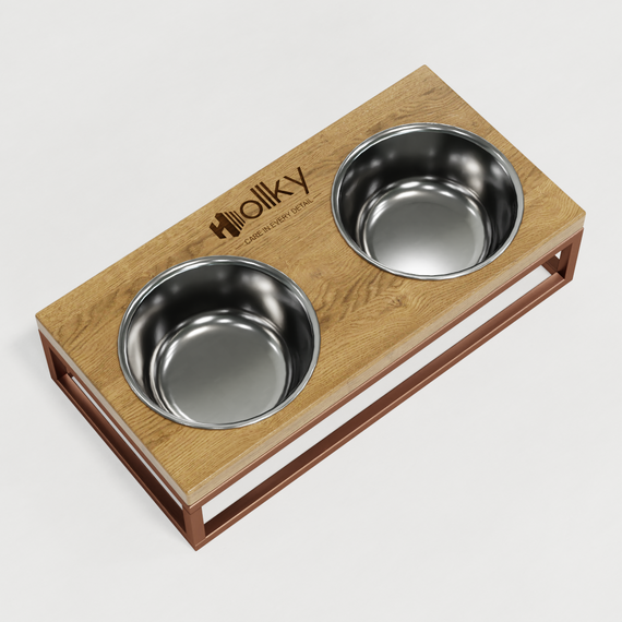 Миски на підставці для маленьких собак та котів Hollky Base S (2 × 0,45 л) BS-36187-GLNT | Зображення 4