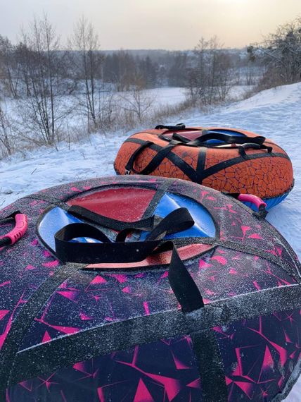 Тюбінг 100 см "Рожевий лід" (Оксфорд) плюшка для снігу | Зображення 5