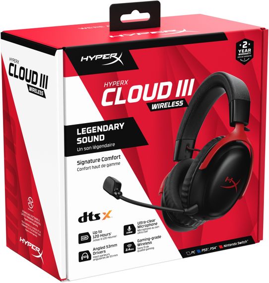 Наушники HyperX Cloud III Wireless Black-Red (77Z46AA) (77Z46AA) | Зображення 8