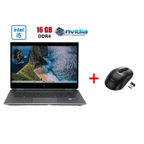 Мобільна робоча станція HP ZBook Studio x360 G5 / 15.6" (1920x1080) IPS / Intel Core i5-8400H (4 (8) ядер по 2.5 - 4.2 GHz) / 16 GB DDR4 / 480 GB SSD / nVidia Quadro P1000, 4 GB DDR5, 128-bit / WebCam б/в + Подарунок Бездротова миша HOCO GM28