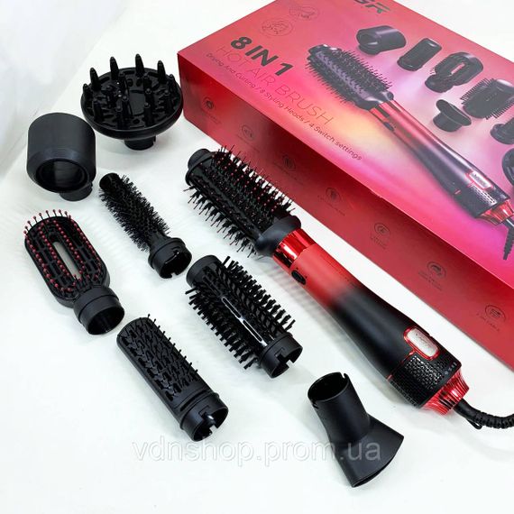 Фен електричний настінний VGR, Фен для волосся з насадками універсальний Фен гребінець з насадками ML-86 | Зображення 7