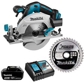 Пила дискова ручна акумуляторна Makita DHS680 BEO1 (165 мм, 5000 хв-1, 57 мм, BL, LXT)