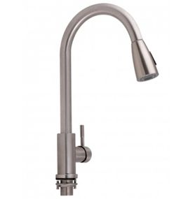 Змішувач для кухні з висувним виливом Lidz (NKS) 12 32 015FL-8