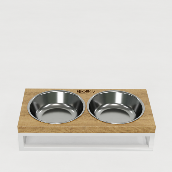 Миски на подставке для маленьких собак и котов Hollky Base XS (2 × 0,25 л) BXS-28145-WHNT | Зображення 6