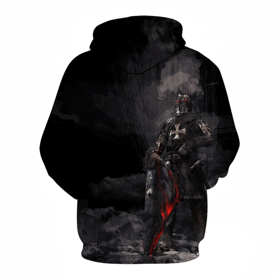 Худі в стилі хрестоносців Medieval Armor 3D Чорний XL (sv1912), 2XL | Зображення 1