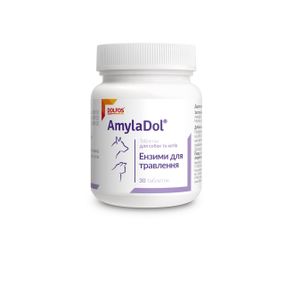 Витамины для улучшения пищеварения у собак и котов Dolfos AmylaDol 30 табл
