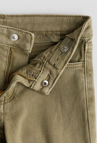 Дитячі джинси-карго для дівчинки H&M 134 см Хакі (25120902D) | Зображення 1