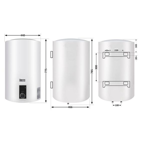 Водонагрівач електричний Thermo Alliance 80 л вертикальний, сухий ТЕН 2,0 кВт D80V20J3(D)K | Зображення 1