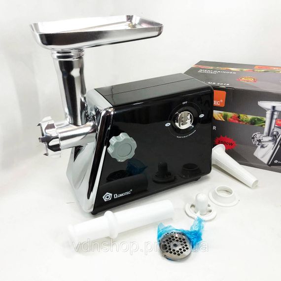 Электрическая настольная мясорубка с насадками, Мощная электрическая мясорубка с реверсом WM-96 | Зображення 2