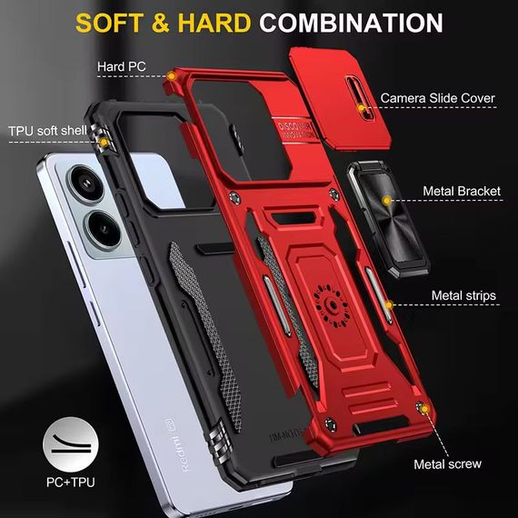 Ударопрочный чехол Camshield Army Ring для Xiaomi Redmi Note 13 4G | Зображення 5