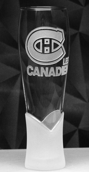 Подарунковий келих для соку води пива 440 мл з гравіюванням лого хокейного клубу НХЛ Монреаль Канадіс
