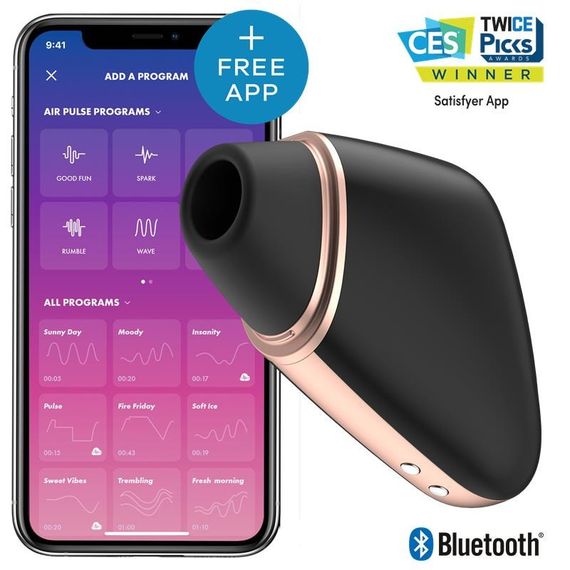 Вакуумний стимулятор клітора Satisfyer Love Triangle Sucking, чорний Sex Aura
