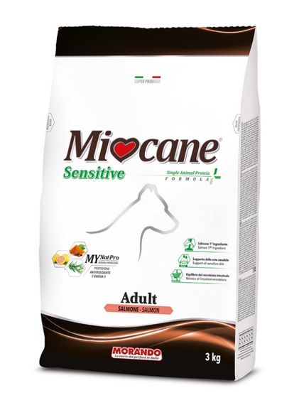 Корм Morando Miocane Sensitive Salmon Monoprotein сухий з лососем для дорослих собак середніх та великих порід 3 кг