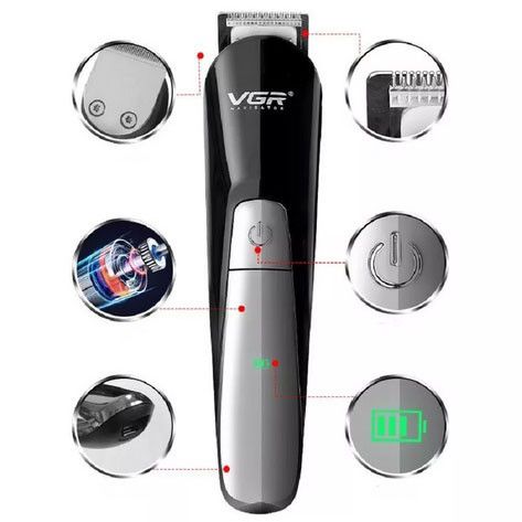Машинка для стрижки волос VGR V-012, Парикмахерская машинка для бороды беспроводная, Триммер беспроводной | Зображення 5