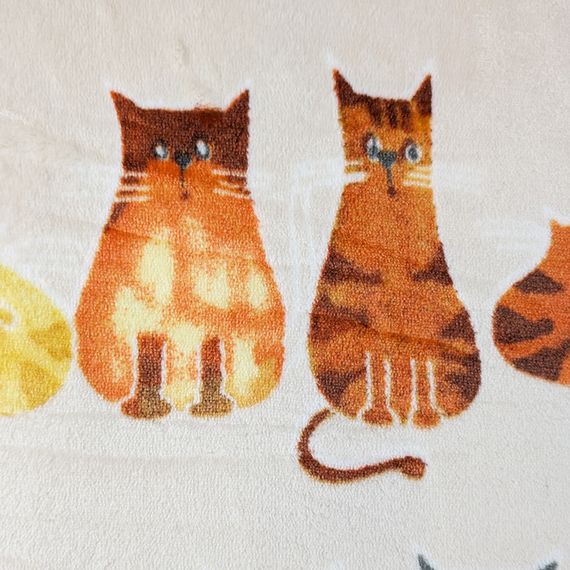 Плед флисовый Love You Коты бежевые 150x200 см мягкий теплый плед для дома и отдыха (8183) | Зображення 5