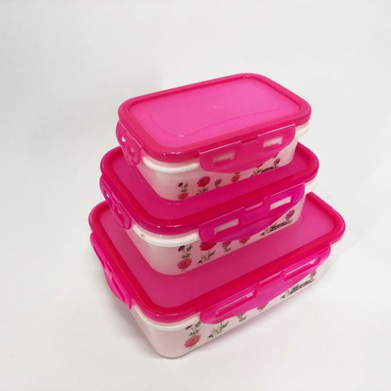 Комплект пластикових судків UNIQUE UN-1511. Колір: рожевий | Зображення 3