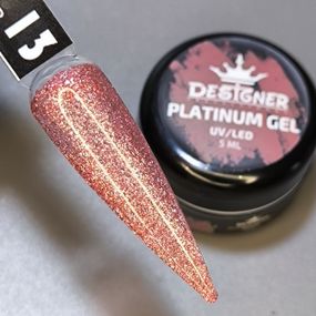 Гель-фарба P13 Designer Platinum Gel з блистками 5мл