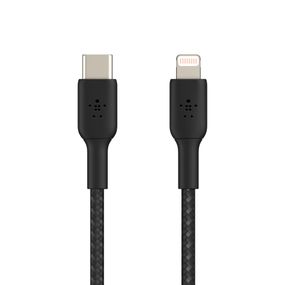 Кабель Belkin USB-С - Lightning, BRAIDED, 2m, black (CAA004BT2MBK)