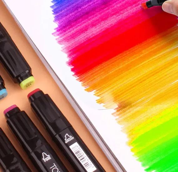 168 шт Набір двосторонніх скетч-маркерів для малюванняTouch на спиртовій основі | Зображення 9