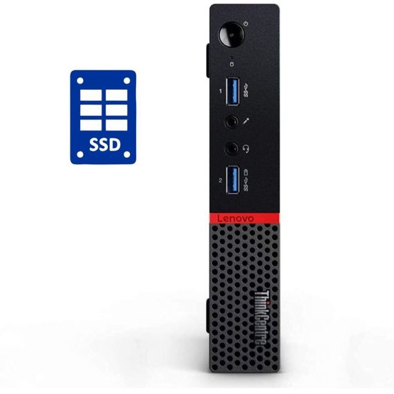 Неттоп Б-класс Lenovo ThinkCentre M600 USFF / Intel Pentium N3700 (4 ядра по 1.6 - 2.4 GHz) / 4 GB DDR3 / 64 GB SSD / Intel HD Graphics б/у