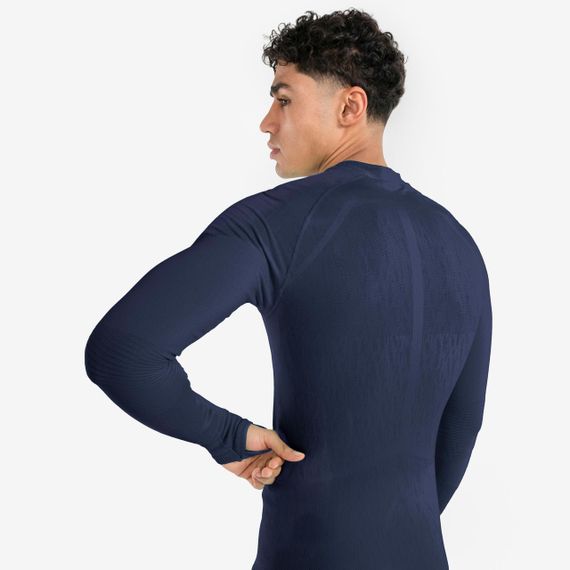 Термофутболка з довгими рукавами Keepdry для дорослих темно-синя - 2XL. | Зображення 2