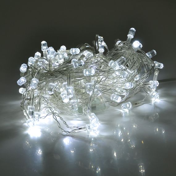 Гірлянди 120LED (Штора-Конус) White, 8 режимів, 3х0, 3 метра, прозора ізоляція