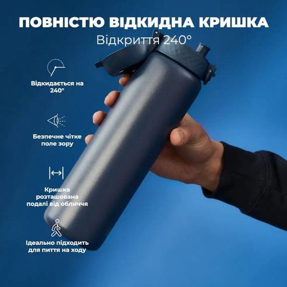 Пляшка для води металева вакуумна ION8 920 мл Vacuum Insulated Ash Navy (I8TS1000ANAVY) | Зображення 2