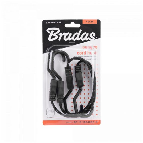 Шнур еластичний Bradas FLAT BUNGEE CORD HOOK 1,8 х 40см 2 шт BCH5-18040BC-B | Зображення 1