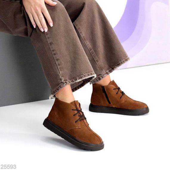 Дизайнерские рыжие ботинки дезерты натуральная замша в ассортименте | Зображення 2