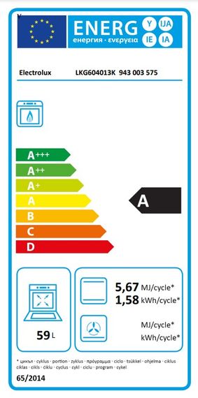 Плита Electrolux газова LKG604013K | Зображення 3