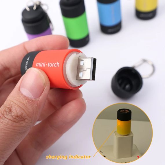 Світлодіодний мікрокишеньковий USB-акумуляторний брелок-ліхтарик StoneGo | Зображення 7