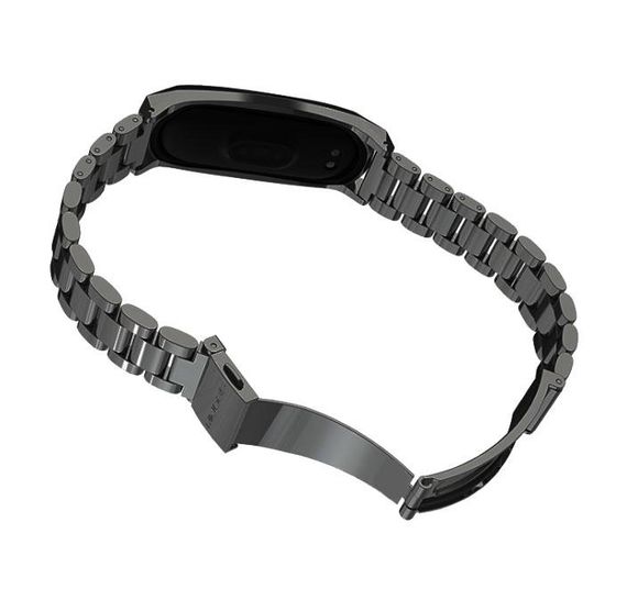 Металевий ремінець Primo Mijobs для фітнес-браслета Xiaomi Mi Smart Band 5 - Black | Зображення 1