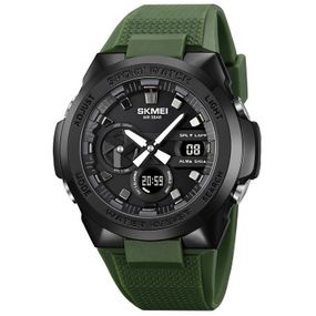 Военные часы с секундомером SKMEI 2105AG, Электронные влагозащищенные наручные часы AH-18