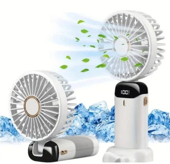 Портативний акумуляторний міні-вентилятор з присоскою та USB Type-C • Ручний і настільний вентилятор для дому, офісу, авто та поїздок | Зображення 3