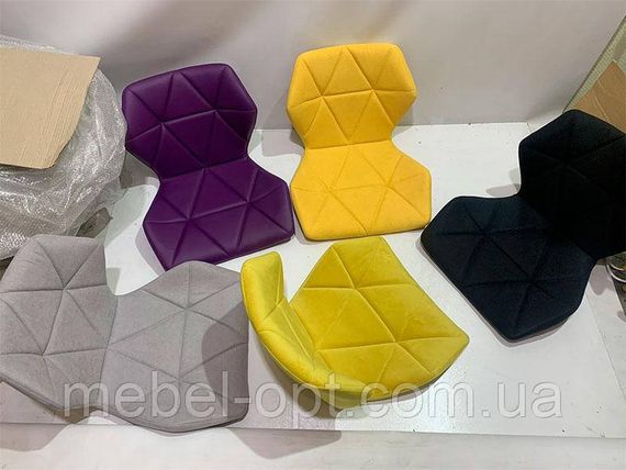 Стілець Greg шеніл жовтий SH-5 на дерев'яних букових ніжках, дизайн Charles Eames | Зображення 3