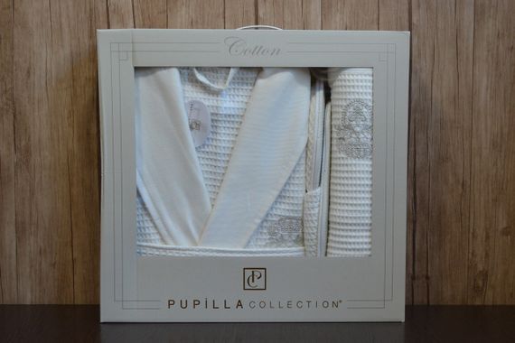 Жіночий вафельний набір Pupilla Manhattan кремовий | Зображення 2