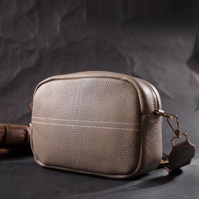 Сумка Vintage З натуральної м&apos;якої шкіри Бежева (22318) | Зображення 9