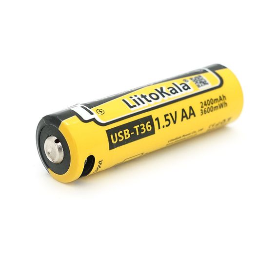 Аккумулятор LiitoKala USB-T36 1.5V/AA 1.5V AA 2400mAh/3600mWh | Зображення 1